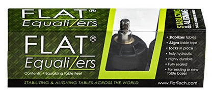 FLAT Equalizers - 5/16" -18 Thread Size | Stop Wobbly Tables | Restaurant Grade, Easy Install, Improves Customer Experience
