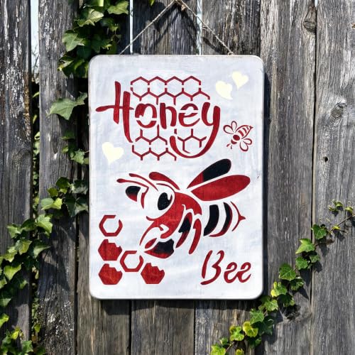 TIAMECH A4 Reusable Honey Bee Stencil for Painting - color: Honey Bee