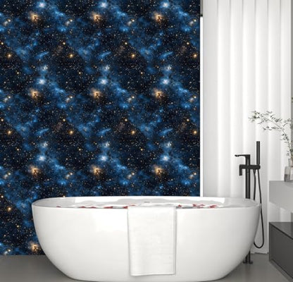 Laatse Dark Starry Sky Wallpaper Peel and Stick 17.5"x 393",Black/Blue - color: Black/Blue, size: 17.5" x 393"