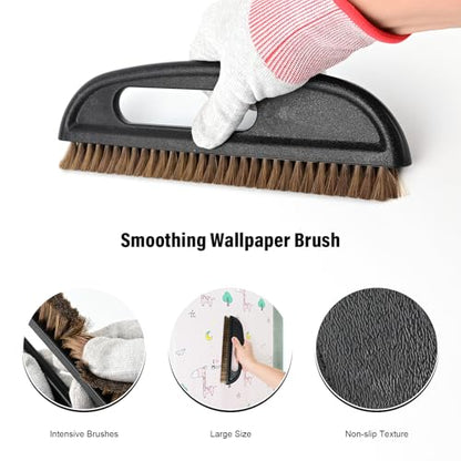 EHDIS Wallpaper Smoothing Tool Kit Wallpaper Smoothing Brush Large Wallpaper Squeegee for Applying Peel and Stick Wallpaper, Vinyl Backsplash Tile,Smoothing Wallcovering