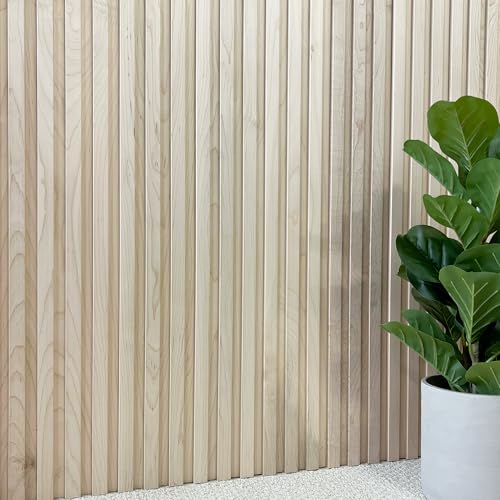 4-Pack Real Wood Slat Wall Panels, 3/4" x 5-1/2" x 72", Solid American Hardwood, The Millwork Outlet (Maple, 72") - color: Maple, size: 72"