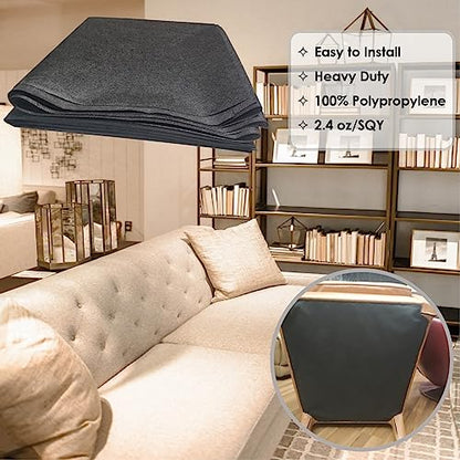 3 yds. X 63 ins. Upholstery Dust Cover Fabric Replacement, Non-Woven Black Cambric Fabric for Under Cloth of Couches, Recliners, Loveseats, Chairs, Sofas or Mattresses Bottom Cover - size: 10 Inches