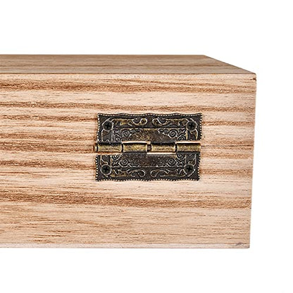 6 Sets Retro Hinges Hasp Latch Buckle with Hinges for Tool & Jewelry Boxes - color: K5_4