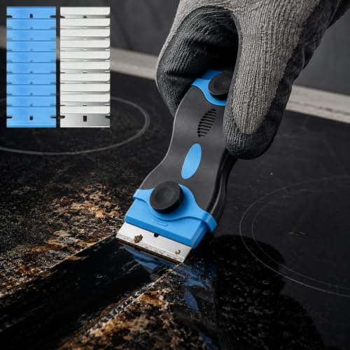 21Pcs Silicone Caulking Tool 3 in 1 Stainless Steel Head Scraper Caulk Remover Sealant for Kitchen Bathroom Window - color: 21Pcs