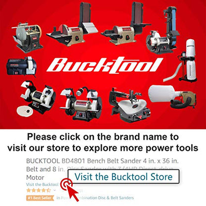 BUCKTOOL Bench Belt Disc Sander for Woodworking,4x36" Belt,8" Disc,5A - size: 3/4 HP & 4"x36" & 8"