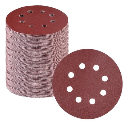 WORKPRO Sanding Discs, 5-Inch 80 Grit 8-Hole Hook and Loop, 150 Pack - style: 150PCS 5 Inch 80 Grit