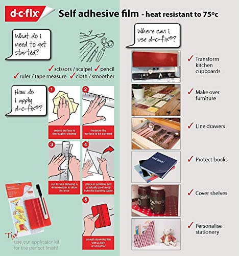 d-c-fix 346-0411 Decorative SelfAdhesive Film, Calvados Wood, 17" x 78" Roll - size: 17"W x 78.7"L