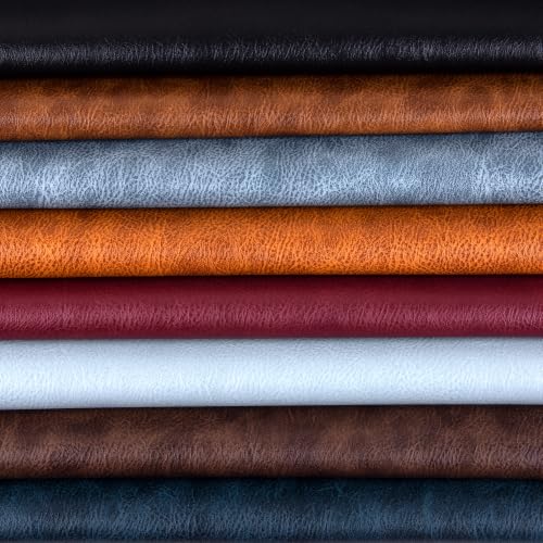 Faux Leather Sheets Fabric 16" X 54",Thick Durable Synthetic Upholstery Vinyl, Suitable for Furniture Replacement and Renovation Materials, Wallets, DIY Sewing Projects (Burgundy, 16"X54") - color: Burgundy, size: 16"X54"