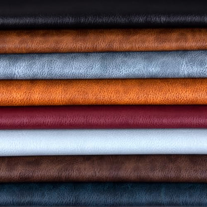 Faux Leather Sheets Fabric 16" X 54",Thick Durable Synthetic Upholstery Vinyl, Suitable for Furniture Replacement and Renovation Materials, Wallets, DIY Sewing Projects (Brown, 16"X54") - color: Brown, size: 16"X54"