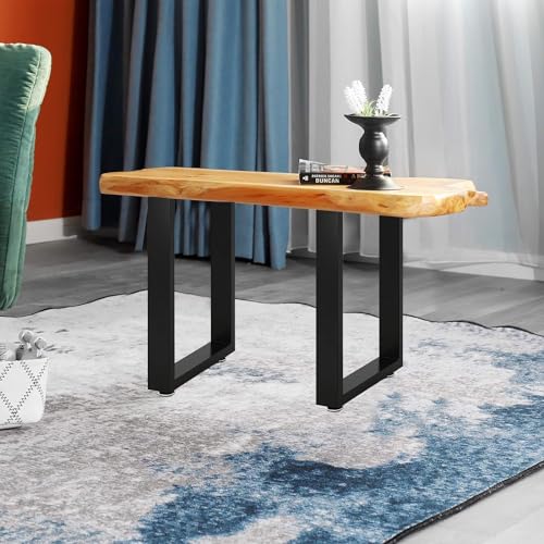 NXN-HOME 16'' Tall Square Metal Table Legs for Furniture, Bench Legs, Coffee Table Legs, Set of 2 Mid Century Home DIY Projects Black Furniture Legs(16”H x 11.8”W) - size: 16 inches-Square
