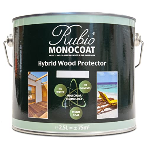 Rubio Monocoat Hybrid Wood Protector 750 ft² | Exterior Wood Oil Finish, Color & UV Protection for Outdoor Wooden Surfaces & Furniture | 2.5 L, Black - color: Black, size: 2.5 L