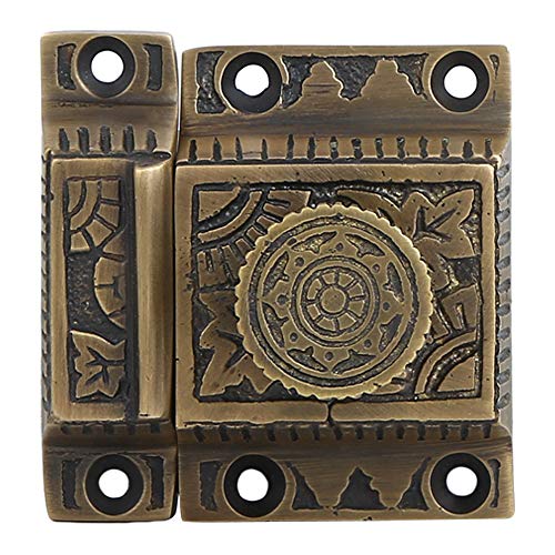 Brass Cabinet Latch - Antique Brass Finish, Compact & Durable, Perfect for Cabinets & Furniture, Easy Install, Timeless Charm for Any Space