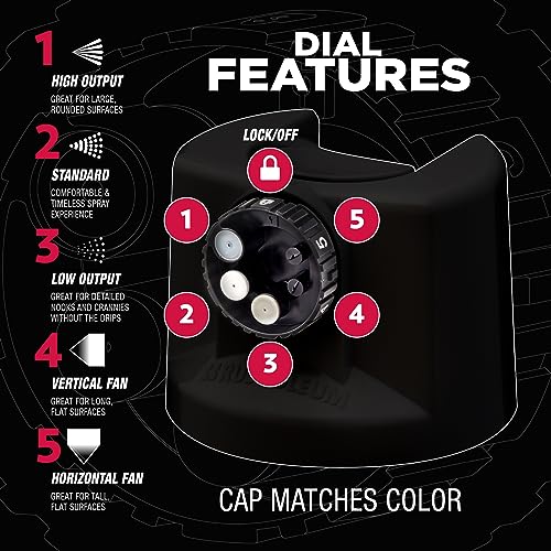 Rust-Oleum 2X Automotive Enamel 5-in-1 Spray Paint, Flat Black - color: Flat Black, size: 12 Ounce (Pack of 6)