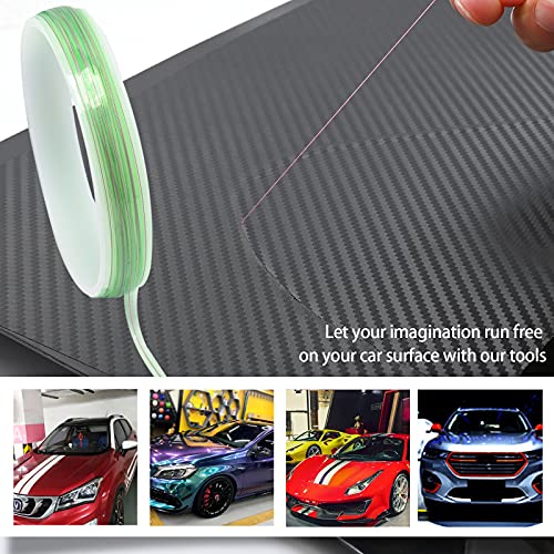 FOSHIO Knife Tape Window Tint Kit, 5M Finish Line and 2PCS Felt Squeegee with Felt Replacements, Vinyl Cutter Knife Utility Knife and 10PCS Blades, 2PCS Micro Squeegee Corner Squeegee Vinyl Wrap Tools