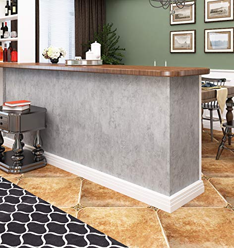 Livelynine Grey Concrete Wallpaper Peel and Stick Gray Concrete Contact Paper for Countertops Kitchen Counter Top Table Desk Wrap Waterproof Textured Industrial Wall Paper Bathroom Walls 15.8x78.8 - color: Light Grey Concrete, size: 15.8" x 78.8"
