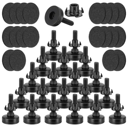 Heavy Duty Leveling Feet 20Pcs Adjustable Furniture Legs 3/8”-16