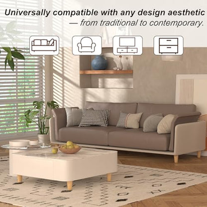4 Inches Solid Wood Furniture Legs Set of 4, Round Replacement Wooden Feet for Sofa, Couch, Cabinet,Table, Ottoman, Dresser - Varnished Finish - size: 4inch