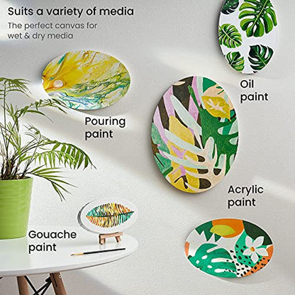 10pcs Oval Craft Wood 7X4.3 Inch Unfinished Wood Crafts,Wood Circles for Crafts, Wooden Oval Cutout,Painting and Wedding Decorations (7 * 4.3 in) - size: 7 x 4.3 inches