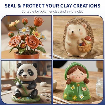 Air Dry Clay Glaze, 100ML, Matte Finish Air Dry Clay Varnish - size: Matte
