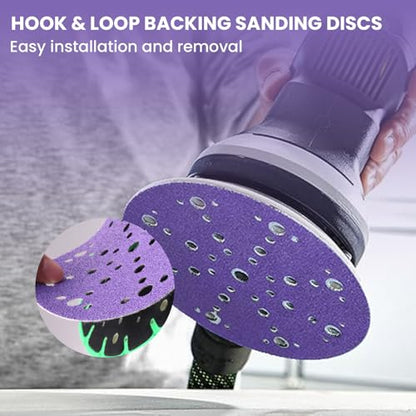 6 Inch 49 Hole Sanding Discs Hook and Loop, 40 Grit, 30 Pack - style: 40 Grit