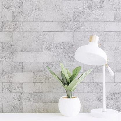 Art3d 102-Pack Peel and Stick Backsplash, Natural Stone White - color: Natural Stone White