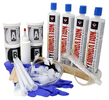 RadonSeal Complete DIY Foundation Crack Repair Kit, Urethane Sealant, 20 Ft