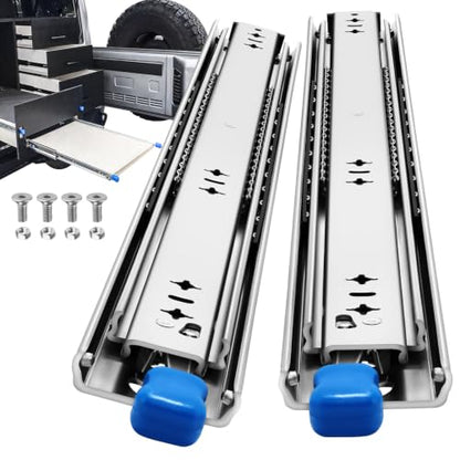 YENUO Locking Heavy Duty Drawer Slides Full Extension 12–40 Inch 250 LB - size: 14 Inch, style: Load:250 lb (With lock) -W:53mm