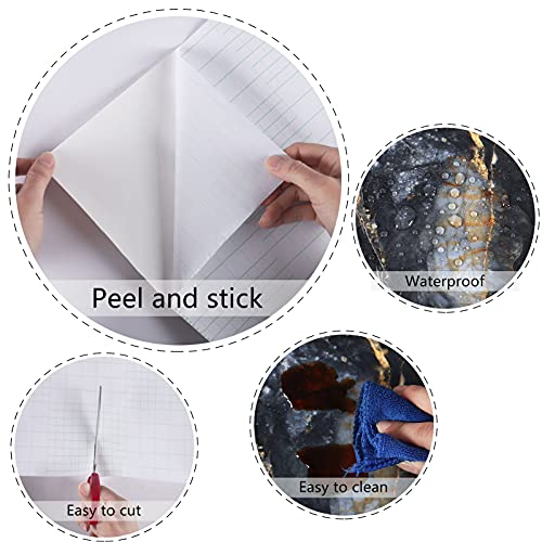Marble Black Contact Paper Peel and Stick Countertops Gold Contact Paper Peel and Stick for Kitchen Backsplash Waterproof Black Wallpaper Vinyl Marble Shelf Liner Counter Top Wallpapers 24" x 394'' - size: 24" x 394"
