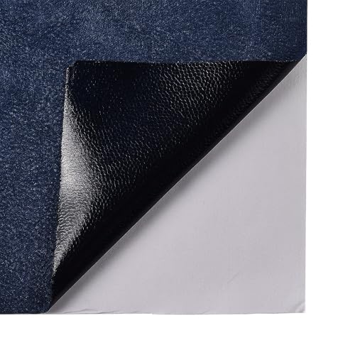 Suede Fabric Car Vinyl Wrap Sticker Sheet, 29.53"x60", DarkBlue - color: Dark blue, size: 29.53" x 60"