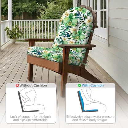 Custom Printing Rocking Chair Cushions Set - Non-Slip Adirondack Chair Cushions with Ties Indoor/Outdoor Rocking Chair Pad for Living Room, Bedroom, Balcony, Office - color: Custom Printing