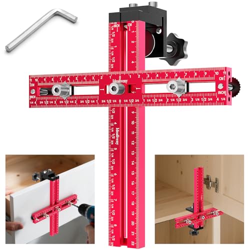 Cabinet Hardware Jig – Adjustable Drill Guide Template for Knobs & Handles Precision Hole Locator for DIY Cabinet Installation Fits 2.5" to 7.5" Spacing - size: Large