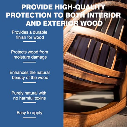 Raw Linseed Oil for Wood Protection - Refreshes Wood Naturally - 7.1 oz - color: Yellow