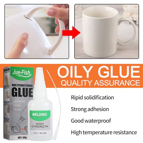 Wood Glue, 3Pcs Welding High-Strength Oily Glue, Jue Fish Glue, Universal Super Glue for Wood Working, Metal, Ceramics, Leather, Glass, Shoes, Instant Bonding, Strong Adhesion, Repairs Last Long Time