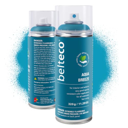 Aqua Breeze Spray Paint | Water-based Light Blue Spray Paint - color: Aqua Breeze, size: 11.29 Ounce (Pack of 1)