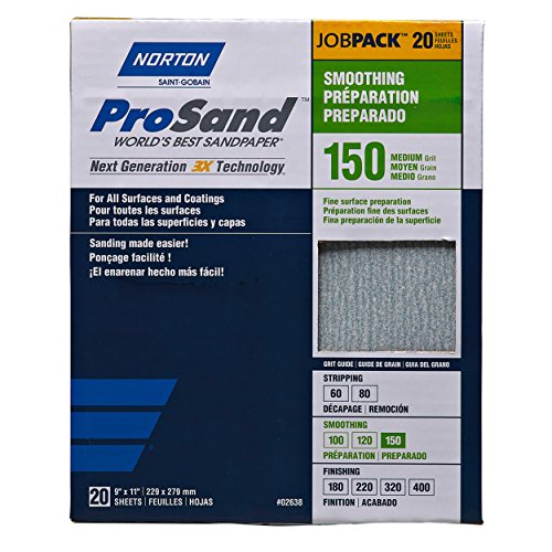 9" X 11", 3X Job Pack, 20 Sheets, 150 Grit