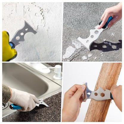 KEZERS 13-In-1 Painter’s Tool, 3" Stainless Steel Putty Knife Scraper