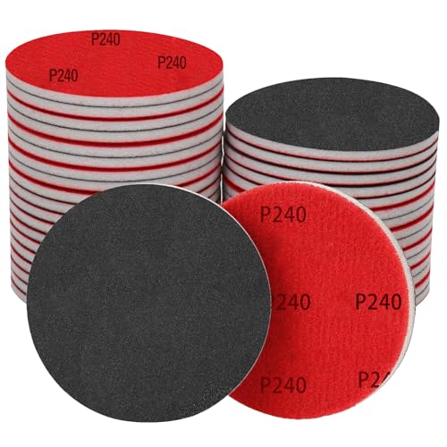 16Pcs 5 Inch Sanding Sponge Disc Hook and Loop 240 Grit Wet Dry Sanding Pads, Drywall Sandpaper Blocks for Wooden Drywall Sheetrock and Metal Glazing - style: 125mm - 240 Grit 16PCS