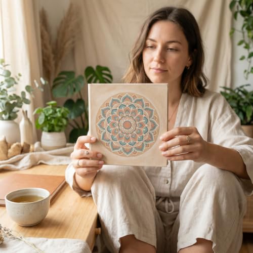 16 Pcs Mandala Stencils for Painting, Floral Geometry for Canvas 6 Inch - color: Mandala