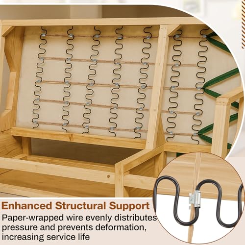 Upholstery Stay Wire Kit, 40ft Paper Wrapped Wire 9 Gauge with 80 Clips - size: 40ft