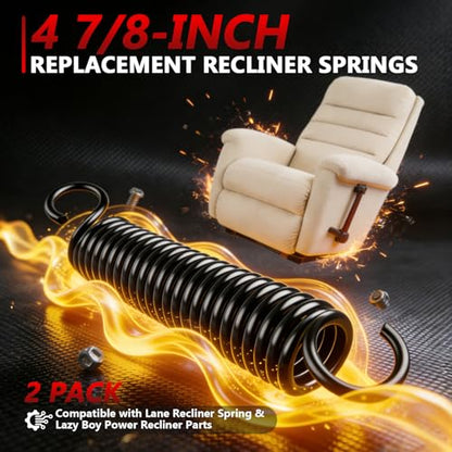 2 Pack 4 7/8-Inch Replacement Recliner Springs for Lane Recliner Spring