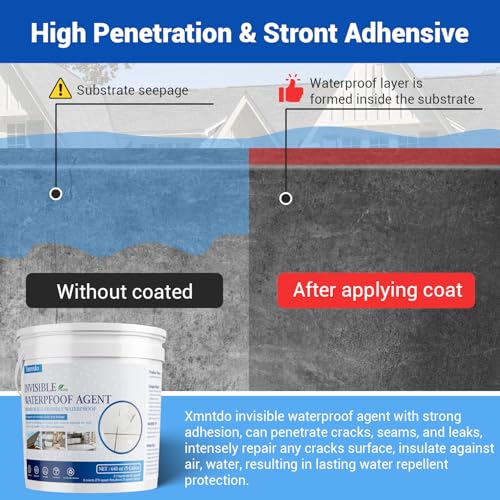 Waterproof Sealant Coating 5 Gallon, Clear Anti Leakage Roof Sealant - size: 640 OZ