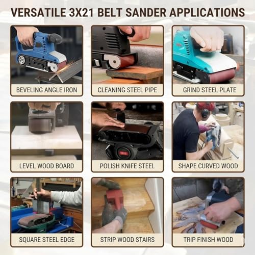20-Pack 3 x 21 Inch Sanding Belts 400 Grit - size: 400 Grit