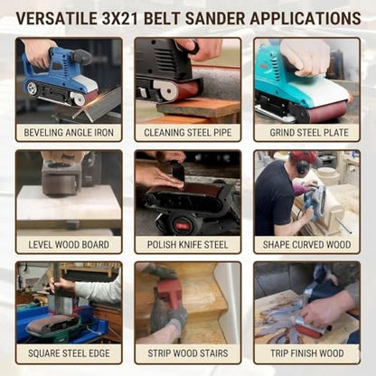 20-Pack 3 x 21 Inch Sanding Belts 400 Grit - size: 400 Grit