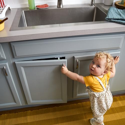 Safety 1st - Secure-to-Explore Adhesive Cabinet Locks Baby Proofing, Child Locks for Cabinets and Drawers (4 Locks), White - size: 4 Locks