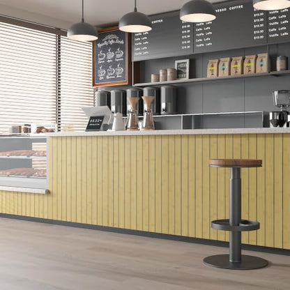 CHIHUT Natural Bamboo Faux Wood Grain Peel and Stick Wood Slat Wall Panels 12"x79" Acoustic Flexible Thick 3D Foam Wood Paneling for Kitchen Island Textured Renter Friendly Wall Covering Panels - color: Natural Bamboo-12"x79"