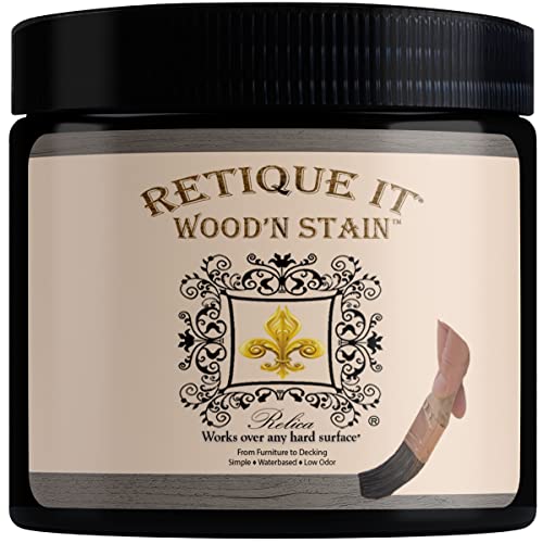 Retique It Wood'nStain Liquid Wood Gel Stain Interior/Exterior, 16 oz (Pint), Weathered Wood - color: 96 Weathered Wood, size: 16 oz (Pint)