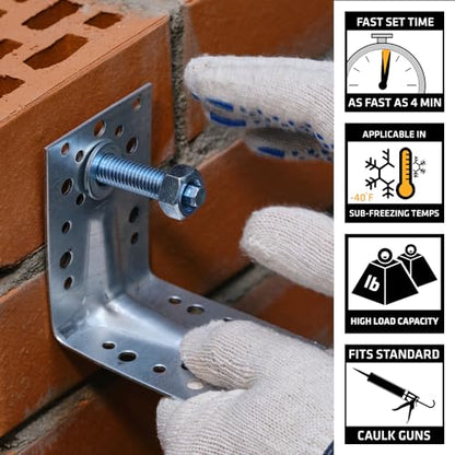 SIKA AnchorFix-2 Super Strength Anchoring Adhesive - Two-Component System for Threaded Rods in Concrete, 10.1 fl. oz - Fast Curing, Solvent-Free, High Load Capacity - style: Anchoring Adhesive