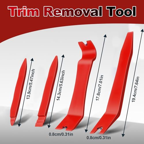 Keze 7 Pcs Auto Trim Removal Tool Kit - Red - color: Red-Auto Trim Removal Pry Tool