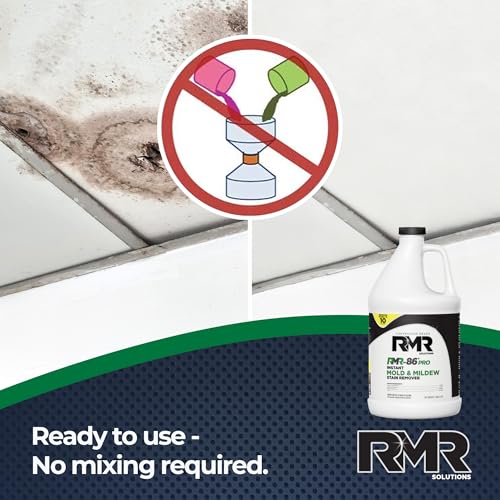RMR-86 Pro Contractor Grade Mold Stain & Mildew Stain Remover Cleaning Solution, Professional Quality Formula, 1 Gallon - size: 128 Fl Oz (Pack of 1)