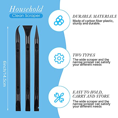Honoson 9 Pcs Cleaning Scraper Tool Detailing Picks Non Scratch, Black - color: Black